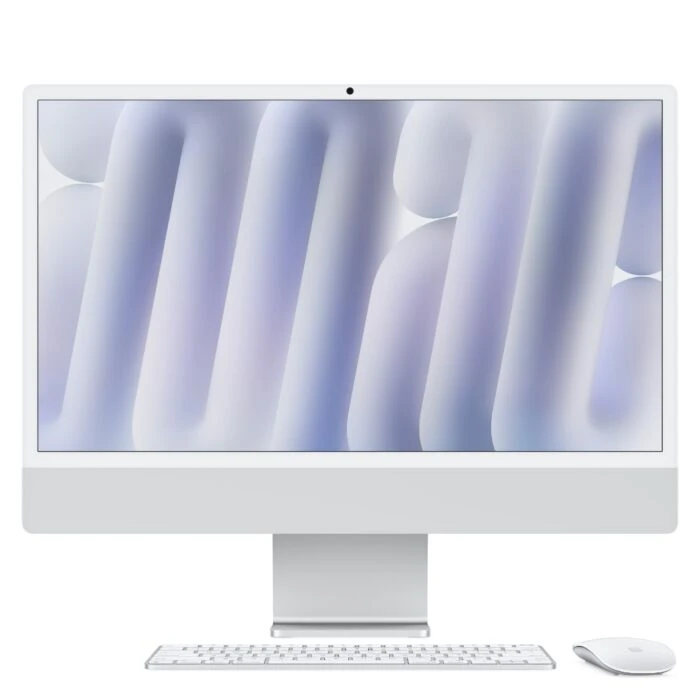 מחשב All-in-One Apple iMac 24" M4 עם 24GB, 512GB SSD, מסך Retina 4.5K בצבע כסף – MCR24HB/A