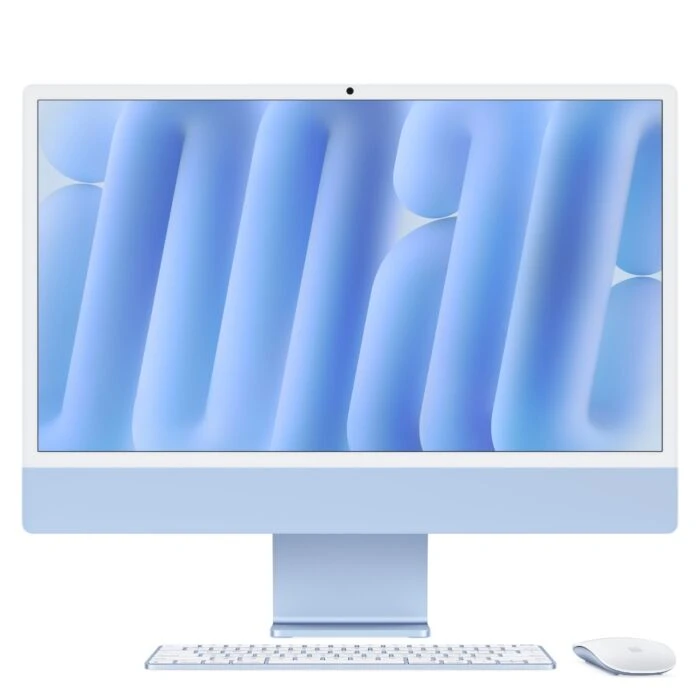 מחשב All-in-One Apple iMac 24" M4 עם 24GB, 512GB SSD, מסך Retina 4.5K בצבע כחול – MD2T4HB/A