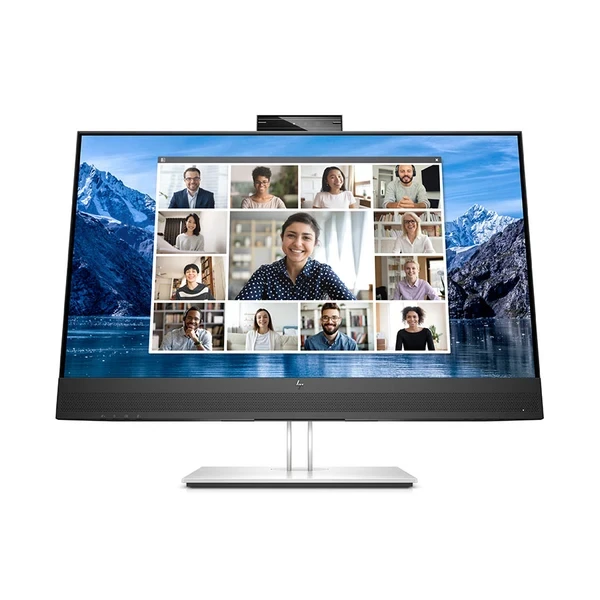 מסך ועידות HP E27m G4 בגודל 27 אינץ׳ QHD עם מצלמת 5MP, תחנת עגינה USB-C ו־RJ-45 – 40Z29AA#ABT