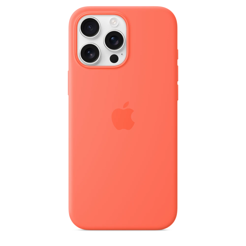iPhone 16 Pro Max Silicone Case with MagSafe - Tangerine – MDGX4ZM/A
