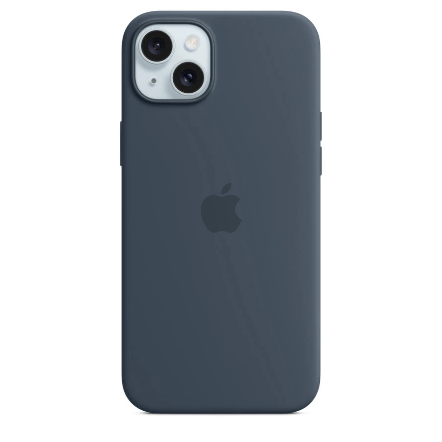 iPhone 15 Plus Silicone Case with MagSafe - Storm Blue – MXQT3ZM/A