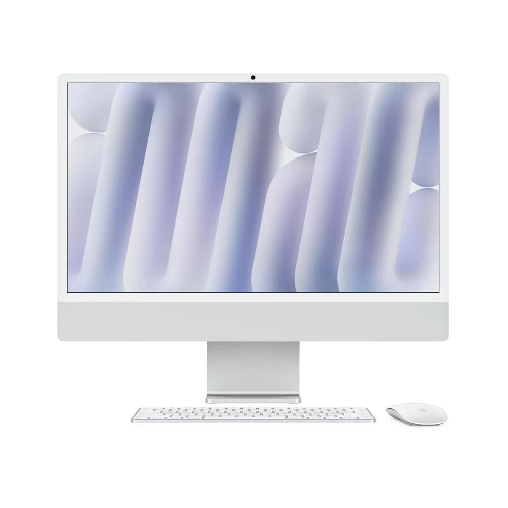 24-inch iMac with Retina 4.5K display: Apple M4 chip with 10‑core CPU and 10‑core GPU, 24GB, 512GB SSD - Silver – MCR24AE/A
