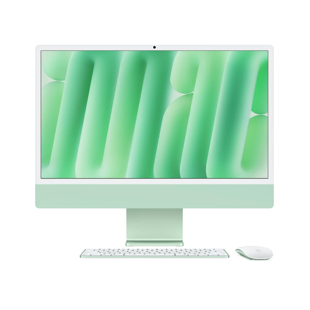 24-inch iMac with Retina 4.5K display: Apple M4 chip with 10‑core CPU and 10‑core GPU, 16GB, 512GB SSD - Green – MWV03AE/A