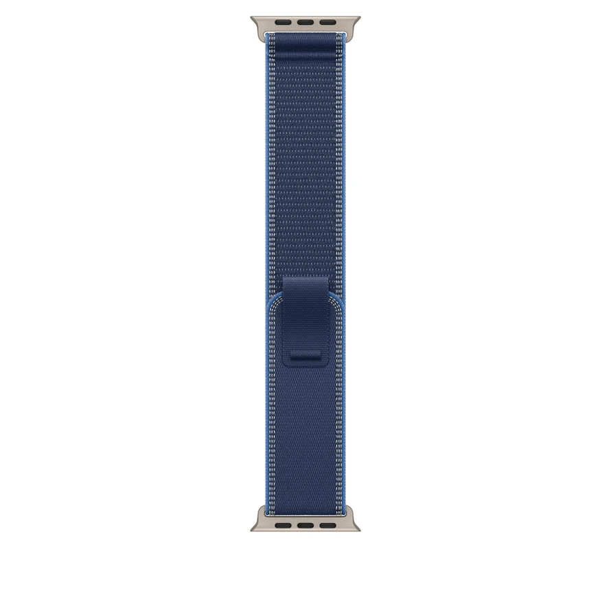 49mm Blue/Bright Blue Trail Loop - M/L - Natural Titanium Finish – MFT74ZM/A