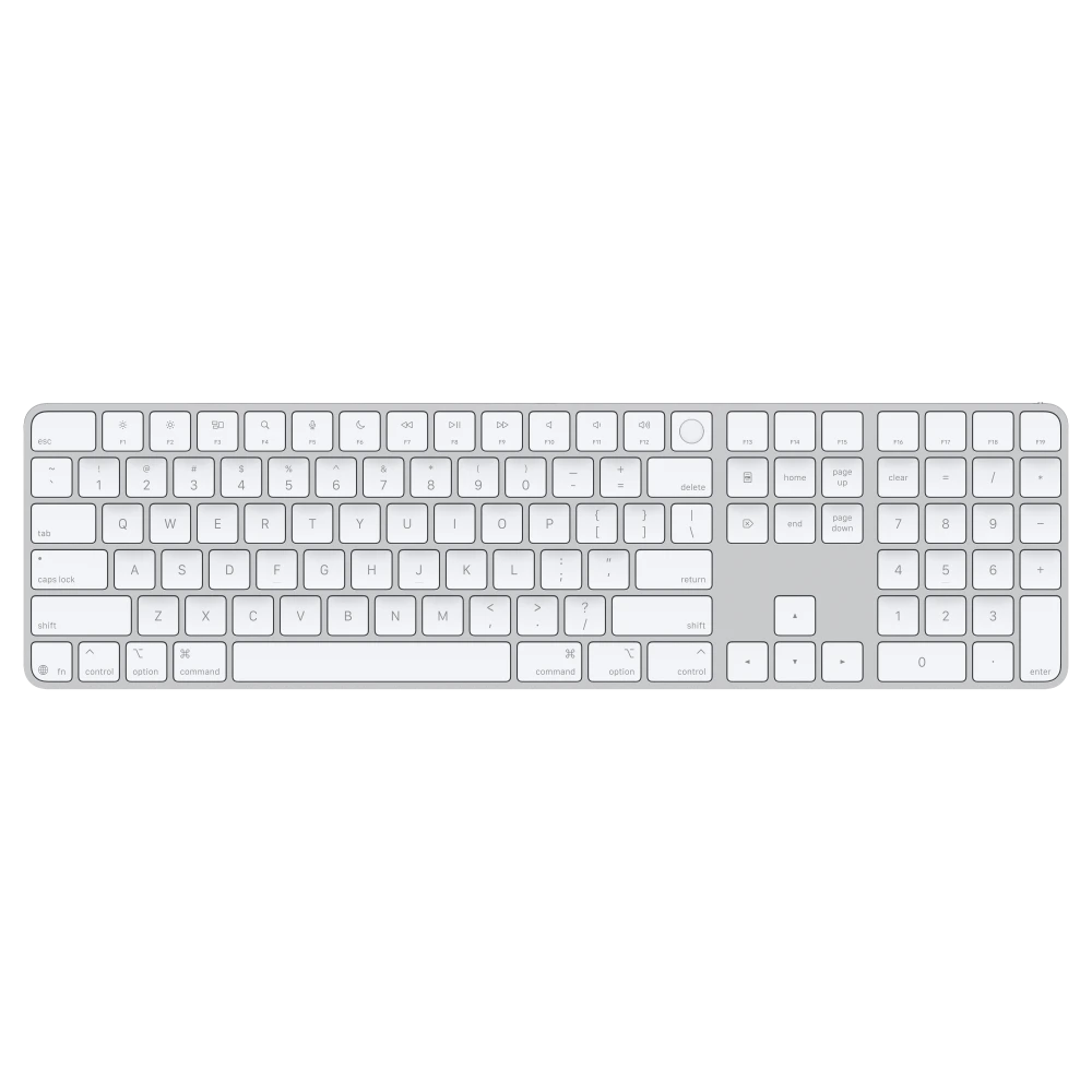 Magic Keyboard with Touch ID and Numeric Keypad for Mac models with Apple silicon - US English - White Keys – MXK73LB/A