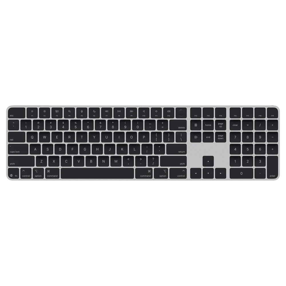 Magic Keyboard with Touch ID and Numeric Keypad for Mac models with Apple silicon - US English - Black Keys – MXK83LB/A