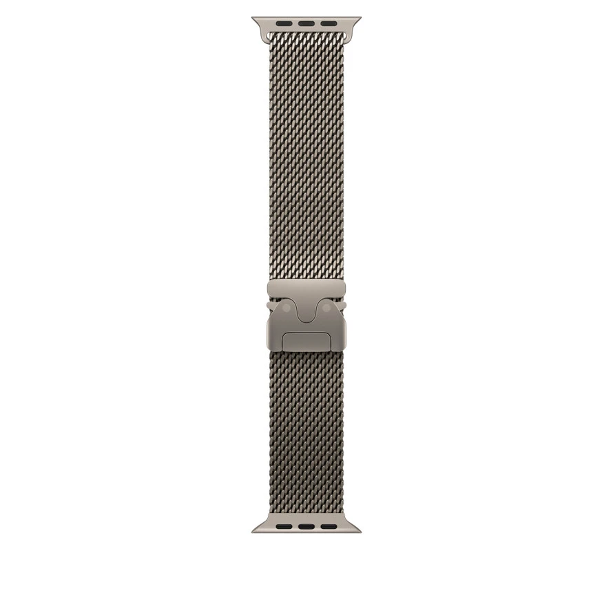 49mm Natural Titanium Milanese Loop - Medium – MGHP4ZM/A