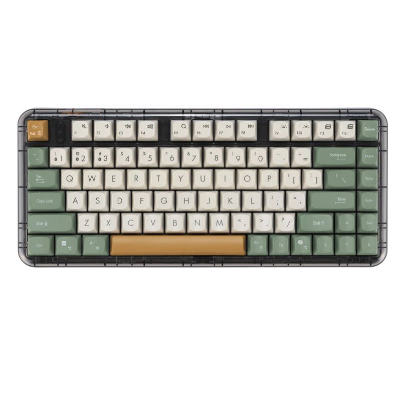 ASUS Jelly75 / 3-Mode / 5 Devices / Hot Swap / Gasket Mount / 50M Clicks / Backlit / USB-C / Milky White – 90XB0A10-BKB0E0