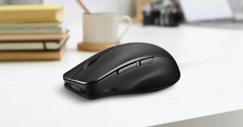 ASUS SmartO Mouse MD200 / Portable, Precision Mouse / 6 buttons /BT 5/2.4GHz/4200dpi/Green Tea Latte – 90XB0790-BMU030