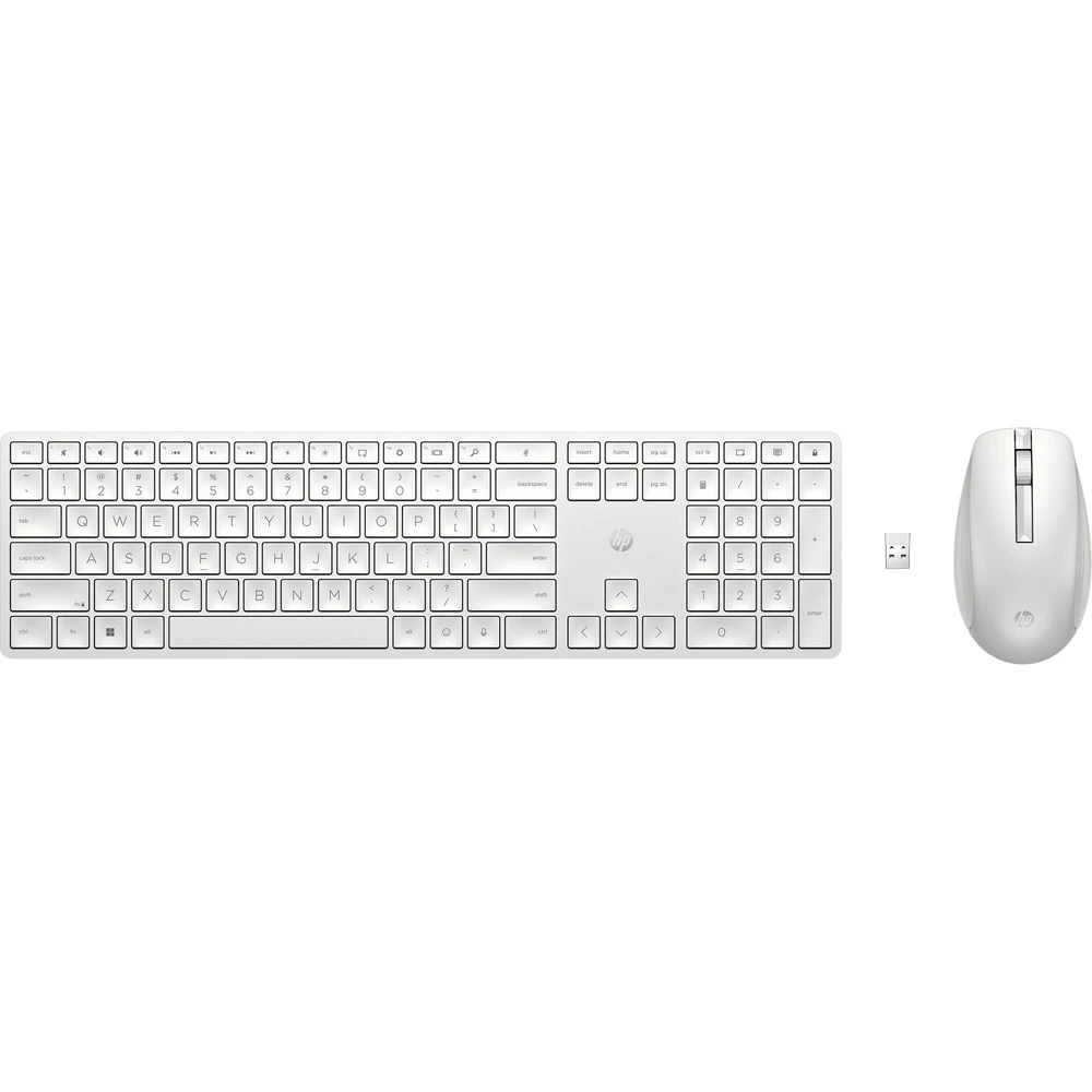 סט מקלדת ועכבר HP 650 WLS KB/MSE Combo WHT – 4R016AA