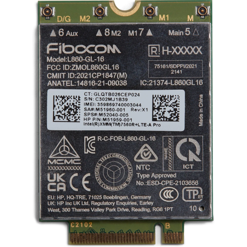 מודם סלולרי WWAN HP XMM 7560 R+ LTE- דור 4 – 5R8X8AA