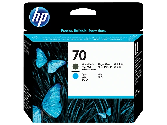 ראש הדפסה 70 שחור מט+ציאן C9404A