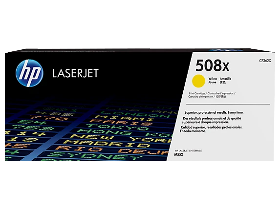 טונר HP צהוב 508X לליזר CF362X M553