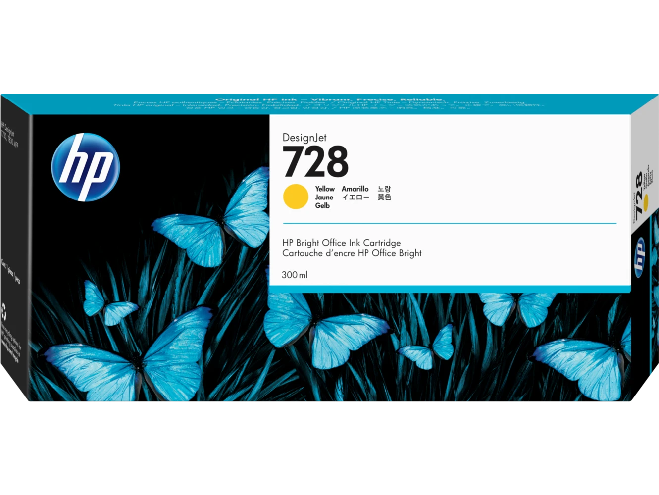 מילוי HP 728 צהוב F9K15A T-730 300ml