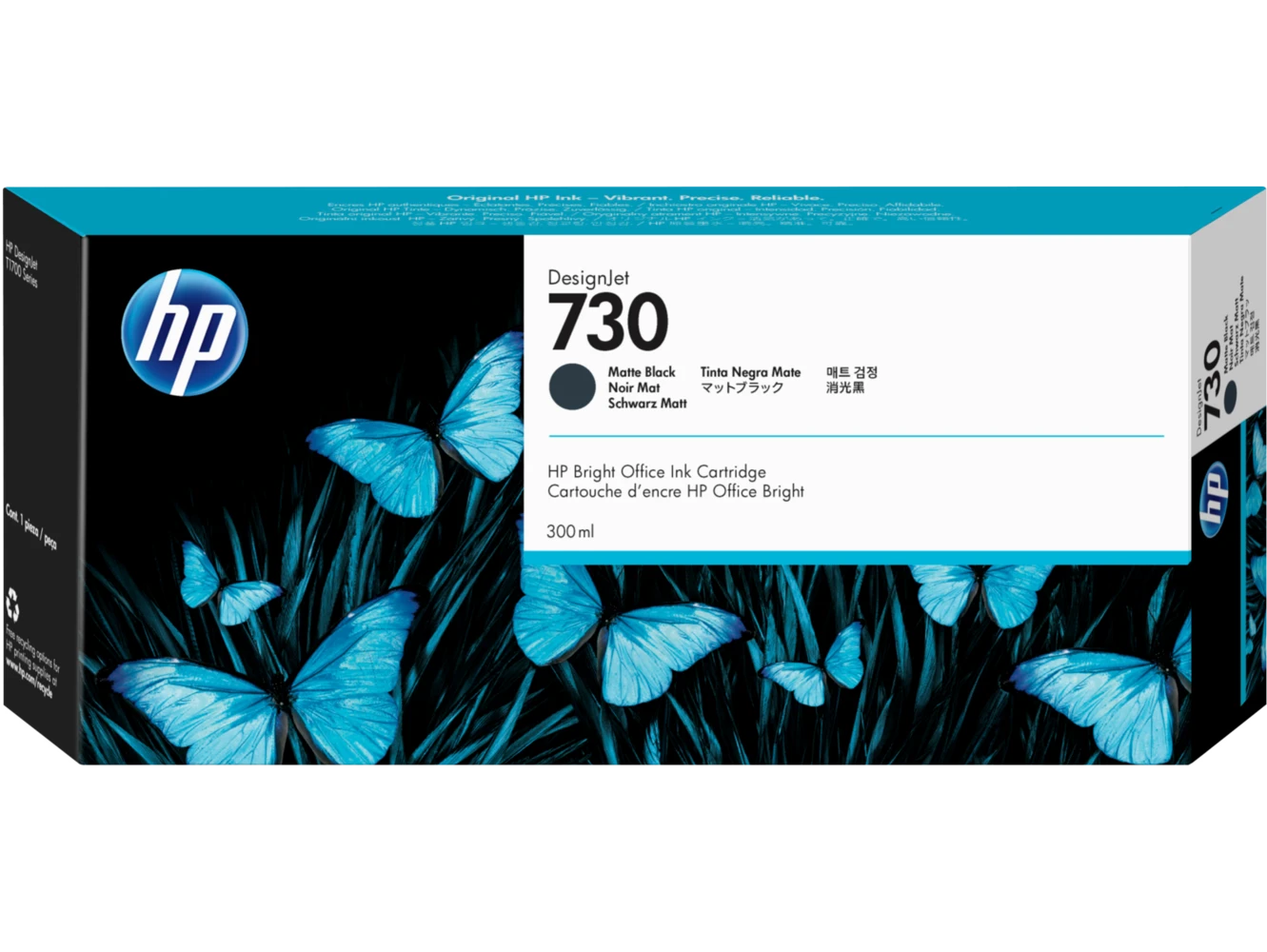 מילוי HP 730 שחור-מ P2V71A T1700 300ml
