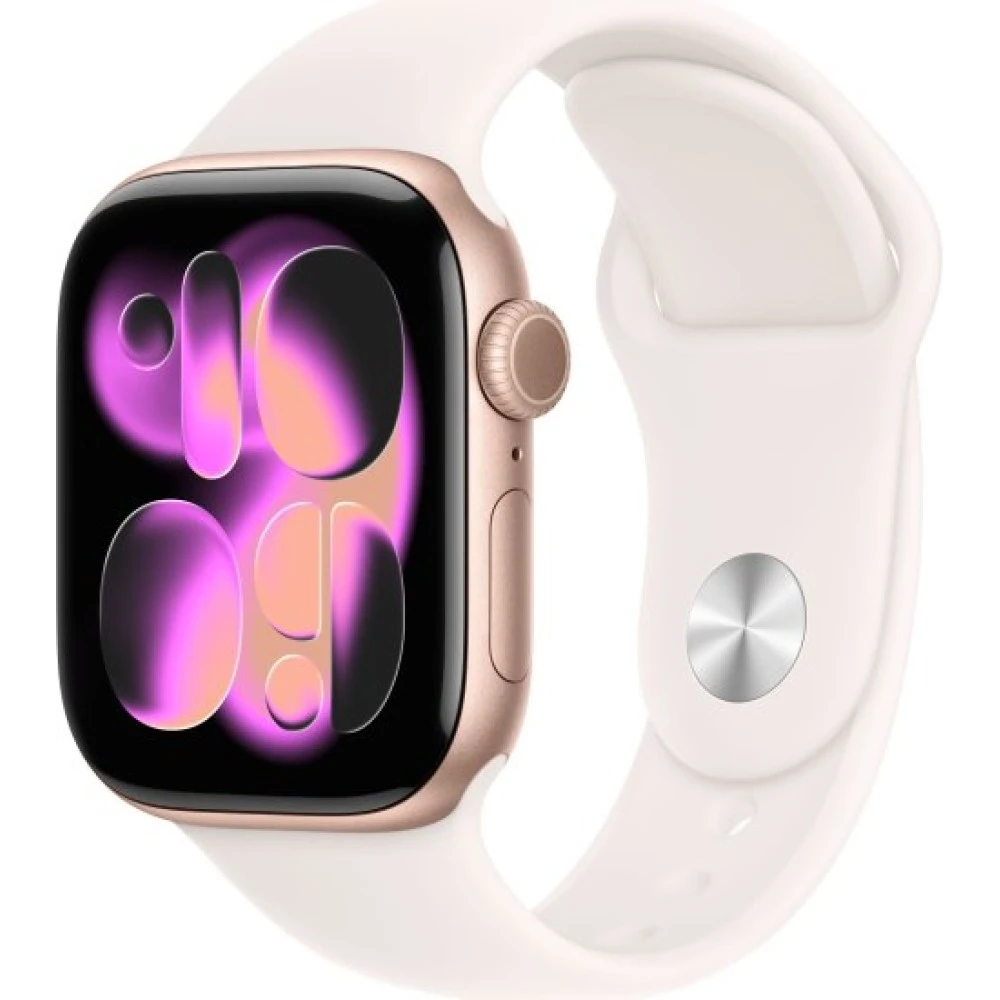 שעון חכם Apple Watch Series 11 GPS 42 מ״מ – Rose Gold, אלומיניום, Light Blush Sport Band - M/L | MEU44ZR/A