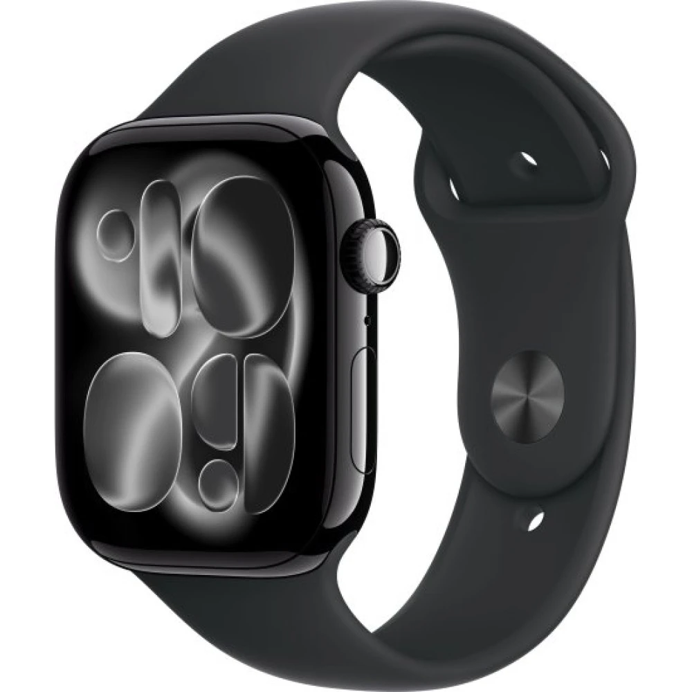 שעון חכם Apple Watch Series 11 GPS 46 מ״מ – Jet Black, אלומיניום, Black Sport Band - M/L | MEUX4ZR/A