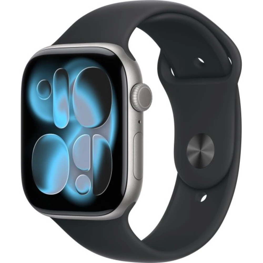 שעון חכם Apple Watch Series 11 GPS 46 מ״מ – Space Grey, אלומיניום, Black Sport Band - S/M | MEV04ZR/A