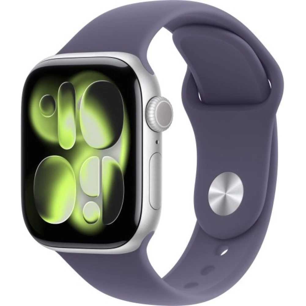 שעון חכם Apple Watch Series 11 GPS + Cellular 42 מ״מ – Silver, אלומיניום, Purple Fog Sport Band - S/M | MF8H4ZR/A