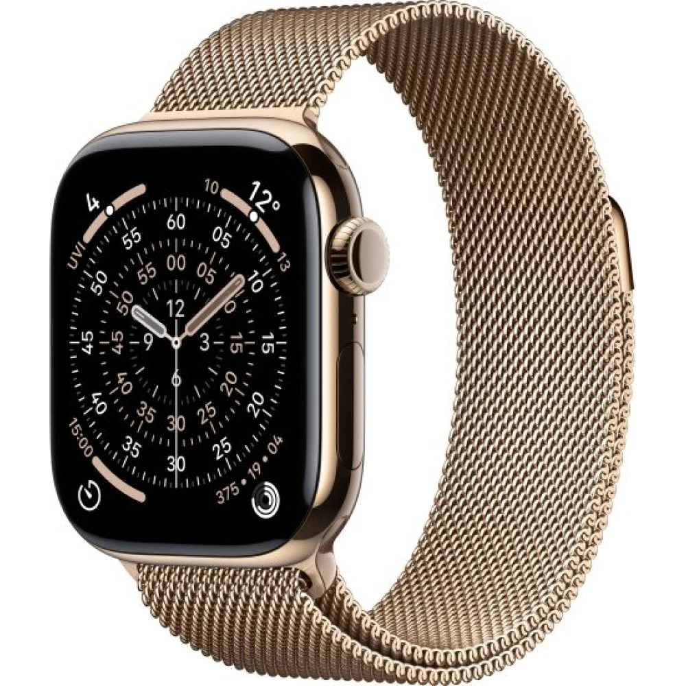שעון חכם Apple Watch Series 11 GPS + Cellular 42 מ״מ – Gold, טיטניום, Gold Milanese Loop | MF8Y4ZR/A