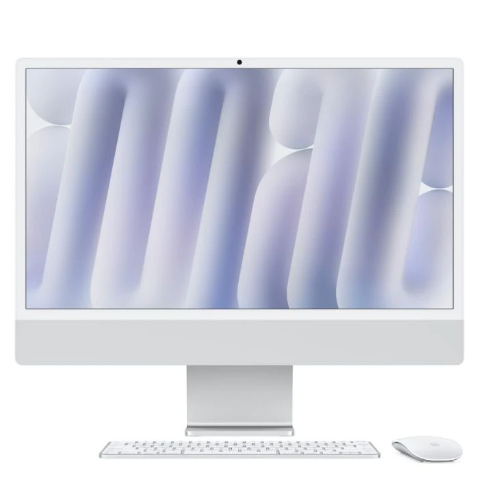 מחשב All-in-One Apple iMac 24" M4 עם 16GB, 256GB SSD, מסך Retina 4.5K בצבע כסף
