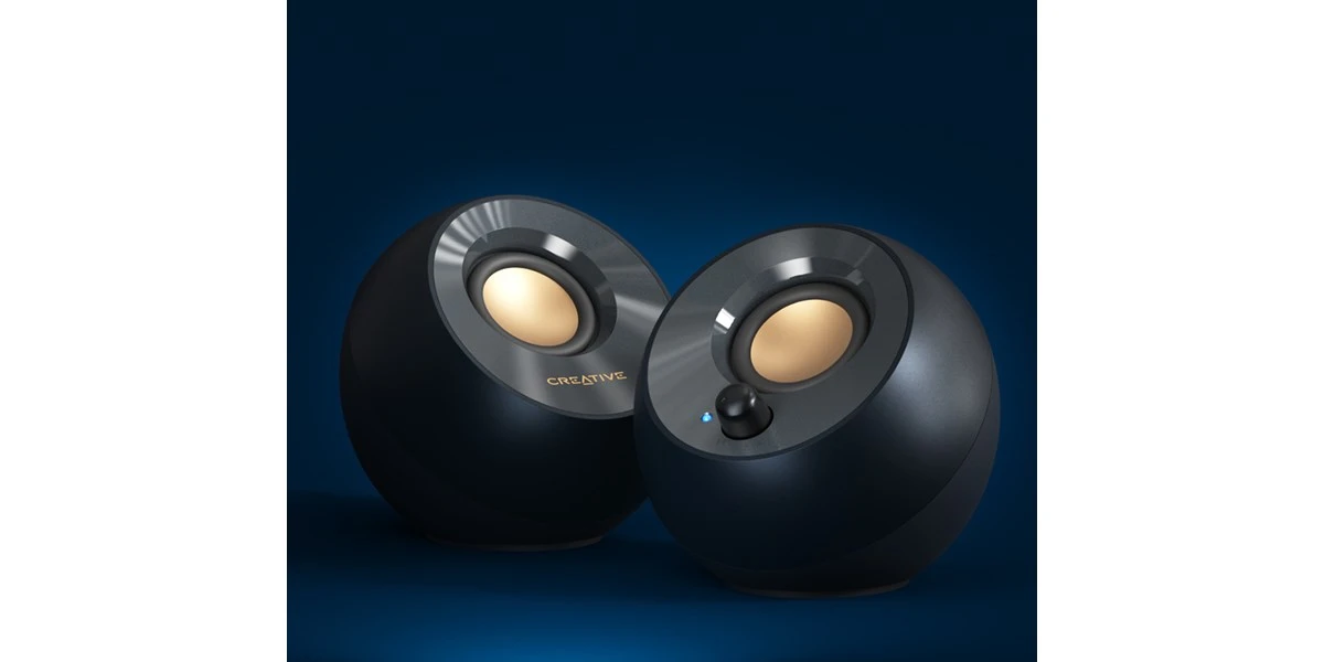 רמקולים למחשב Creative PEBBLE-V2 – Creative Pebble V2 - Minimalistic 2.0 USB Powered Desktop Speakers with USB-C Connectivity
