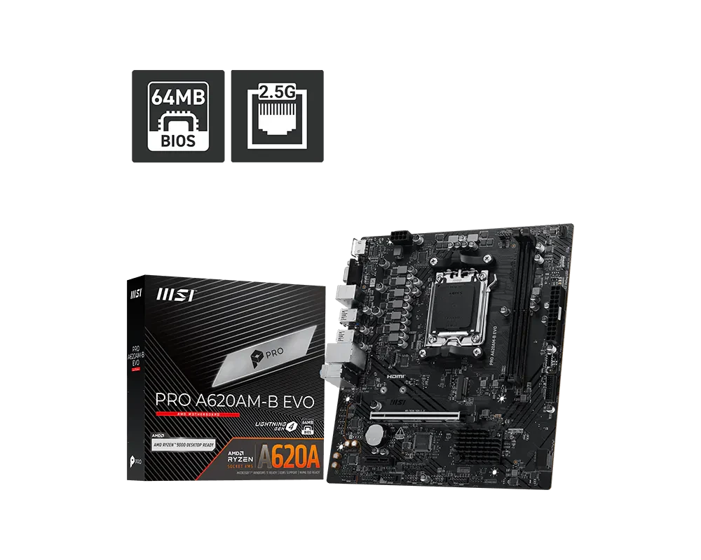 לוח אם MSI PRO A620AM-B EVO