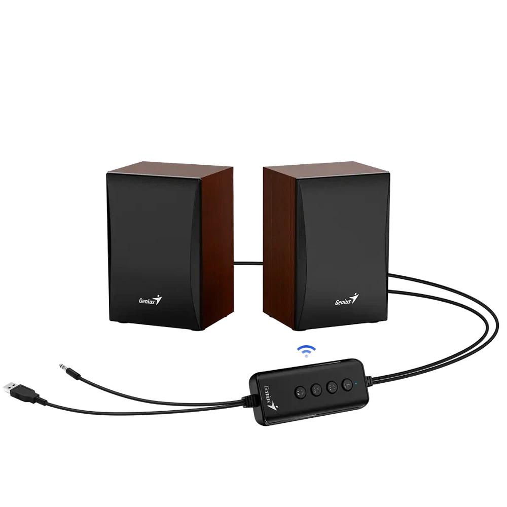 רמקולים Genius SP-HF380BT – עץ מהגוני
