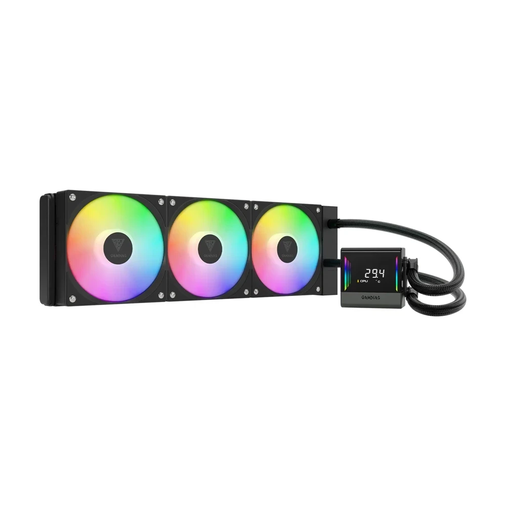 קירור נוזלי למעבד 360 מ״מ GAMDIAS CHIONE E4-360 שחור
