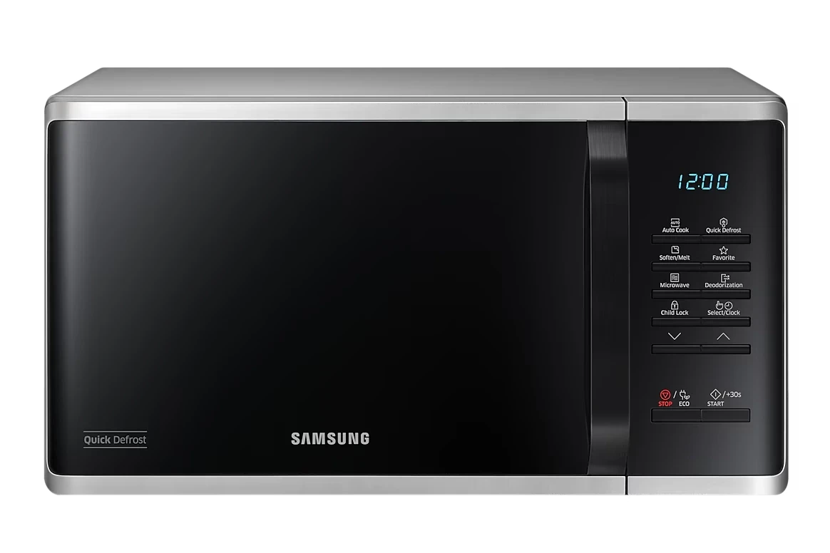 מיקרוגל Samsung MS23K3513AS בנפח 23 ליטר, 800W, צבע כסף