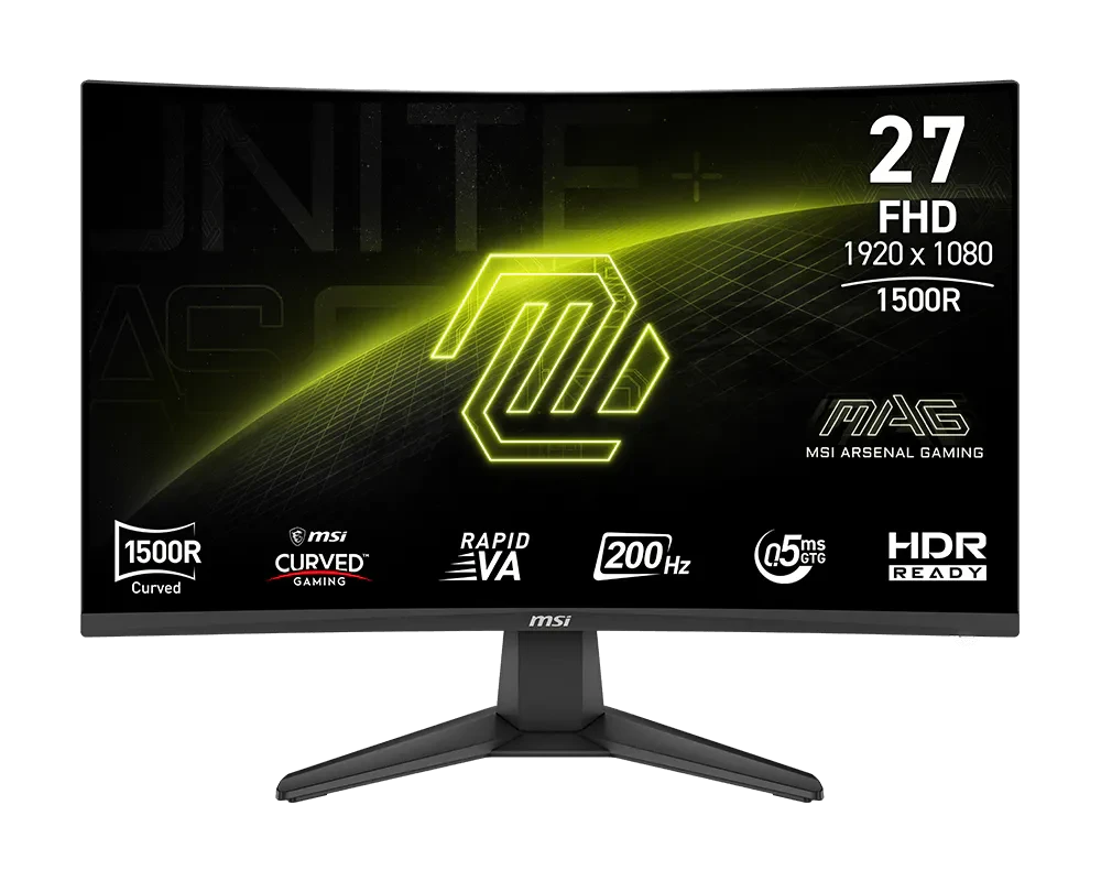 מסך גיימינג קעור MSI MAG 276CF E20, 27 אינץ׳ FHD 200Hz