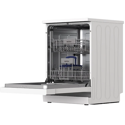 מדיח כלים רחב עומד ProView PVDW410-WH לבן ל־13 מערכות כלים