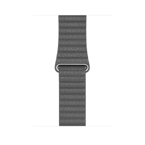 44mm Black Leather Loop - Large