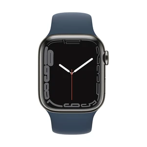 Apple Watch Series 7 GPS + Cellular, 41mm Stainless Steel Case with Sport Band - Regular