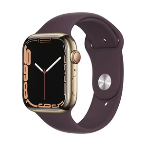 Apple Watch Series 7 GPS + Cellular, 41mm Stainless Steel Case with Sport Band - Regular