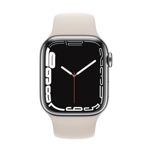 Apple Watch Series 7 GPS + Cellular, 41mm Stainless Steel Case with Sport Band - Regular