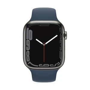 Apple Watch Series 7 GPS + Cellular, 45mm Stainless Steel Case with Sport Band - Regular