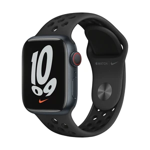 Apple Watch Nike Series 7 GPS + Cellular, 41mm Aluminium Case with Nike Sport Band - Regular