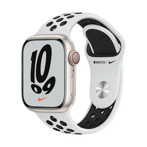 Apple Watch Nike Series 7 GPS + Cellular, 41mm Aluminium Case with Nike Sport Band - Regular