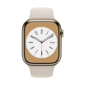 אפל ווטש Apple Watch Series 8 GPS + Cellular 41mm Stainless Steel Case with Sport Band - Regular