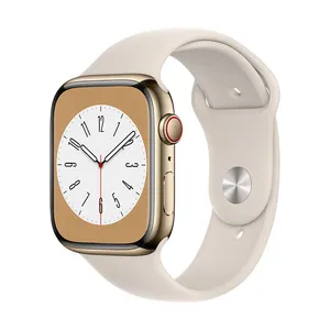 אפל ווטש Apple Watch Series 8 GPS + Cellular 41mm Stainless Steel Case with Sport Band - Regular