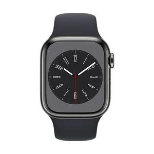 אפל ווטש Apple Watch Series 8 GPS + Cellular 41mm Stainless Steel Case with Sport Band - Regular