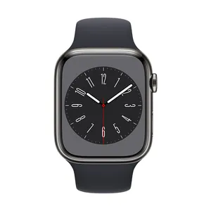 אפל ווטש Apple Watch Series 8 GPS + Cellular 45mm Stainless Steel Case with Sport Band - Regular