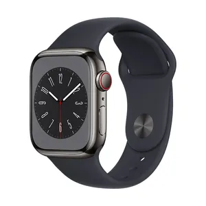 אפל ווטש Apple Watch Series 8 GPS + Cellular 41mm Stainless Steel Case with Sport Band - Regular