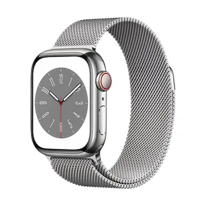 אפל ווטש Apple Watch Series 8 GPS + Cellular 41mm Stainless Steel Case with Milanese Loop