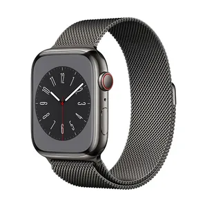 אפל ווטש Apple Watch Series 8 GPS + Cellular 45mm Stainless Steel Case with Milanese Loop
