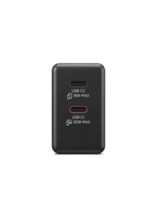 מטען Lenovo Dual USB-C 65W GaN Charger G0A6065BEU - צבע שחור