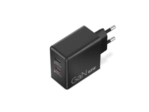 מטען Lenovo Dual USB-C 65W GaN Charger G0A6065BEU - צבע שחור