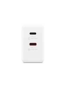 מטען Lenovo Dual USB-C 65W GaN Charger G0A6065BEU - צבע לבן – G0A6065WEU