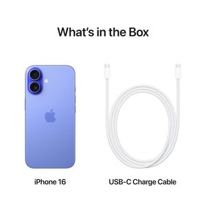 סמארטפון Apple iPhone 16 256GB - צבע כחול עמוק שנה אחריות ע״י היבואן הרשמי